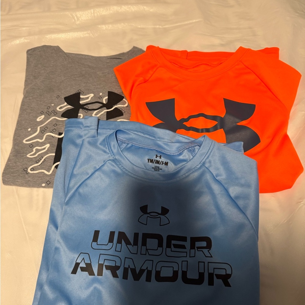 Under Armour Kids' Short Sleeve Tees - Gray, Orange, Blue